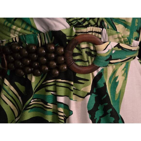 NWT $368 Milly of New York Palm Leaf Pattern Print Halter Dress, Size Small - Picture 3 of 8